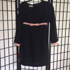 Vintage Black Dress with pink trim